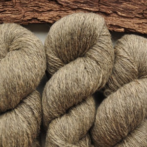 Undyed Medium Grey Worsted Weight Wool Yarn