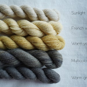 Plant Dyed Fingering Weight Wool Yarn In 20 gram Mini Skeins image 4