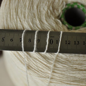 Undyed White Fingering Wool Yarn, Natural Yarn For Tablet Weaving, Knitting, Crochet, 2ply image 5