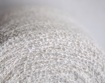 Boucle Linen Yarn In White Color