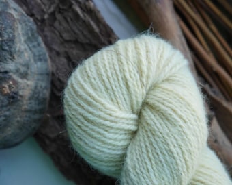 Botanicaly Dyed Light Yellow Wool Yarn In Worsted Weight / Plant Dyed With Weld