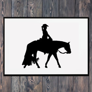 Custom Horse with Rider Silhouette, silhouette, horse digital, custom digital silhouette, horse silhouette, pet art, digital download