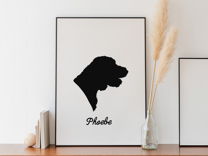 Custom Dog Silhouette, dog silhouette, silhouette art dog, dog silhouette, custom digital silhouette, pet silhouette, pet art, dog art image 1