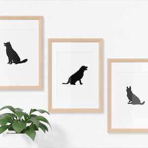 Custom Dog Silhouette, dog silhouette, silhouette art dog, dog silhouette, custom digital silhouette, pet silhouette, pet art, dog art image 7