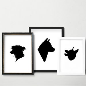 Custom Dog Silhouette, dog silhouette, silhouette art dog, dog silhouette, custom digital silhouette, pet silhouette, pet art, dog art image 8