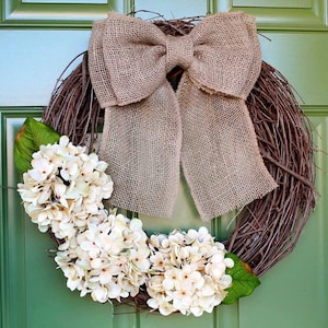 Spring Wreath, Fall Wreath, Grapevine Wreath, Hydrangea Wreath, Everyday Wreath, Housewarming Gift, Farmhouse Wreath, Rustic Wreath Wreath