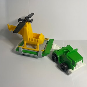 Vintage Fisher Price Little People Copter Rig Hauler