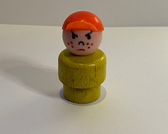 Vintage Fisher Price Little People Yellow Boy with Freckles