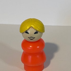 Vintage Fisher Prijs Little People Rode Vrouw
