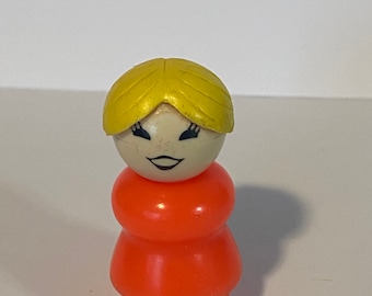 Vintage Fisher Price Little People Red Woman