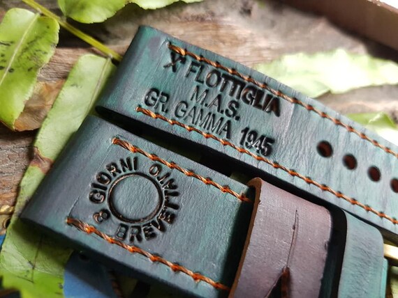 100 Handmade X M.A.S. Flottiglia Strap for Panerai 24 Mm Free Buckle Etsy UK