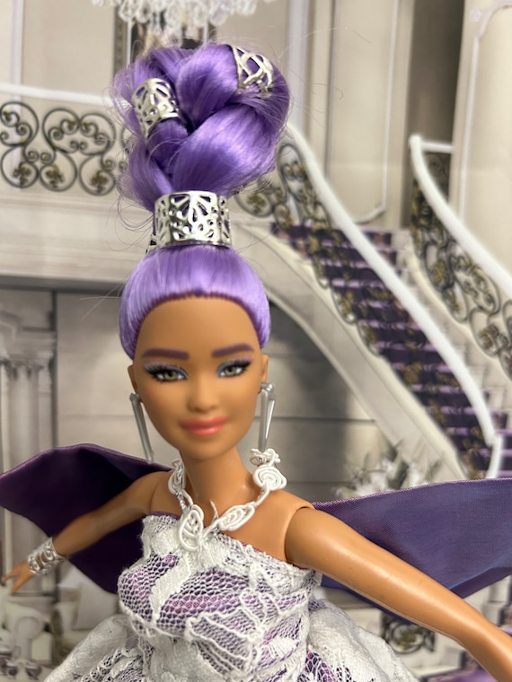 Curvy Barbie Doll Re-clothed Purple Satin Evening Gown - Etsy Curvy Barbie Doll Re-clothed Purple Satin Evening Gown - Etsy
