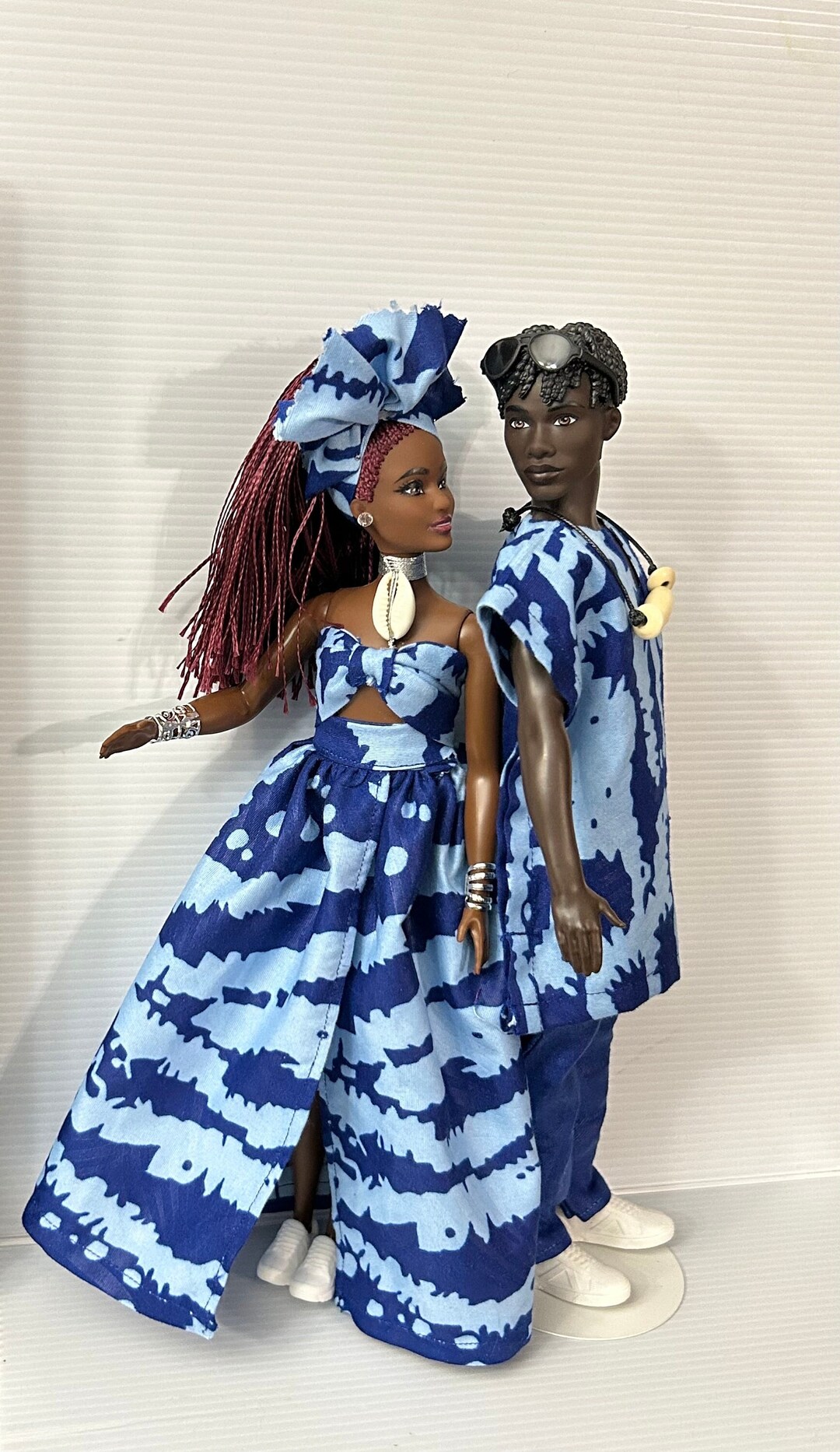 African American Authentic Fashionistas Barbie /ken Doll (re-clothed