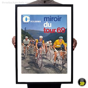 Large Tour de France 1969 Eddy Merckx magazine cover print