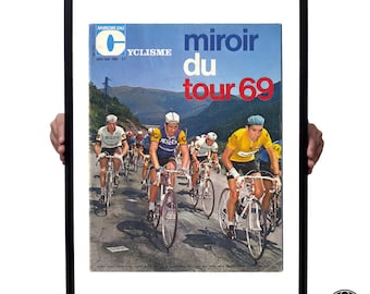 Large Tour de France 1969 Eddy Merckx magazine cover print