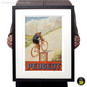 Cycles Peugeot 1919 publicity poster print