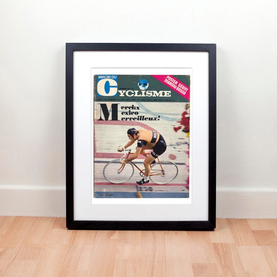 Eddy Merckx 1972 Hour Record Magazine Cover Print Australia