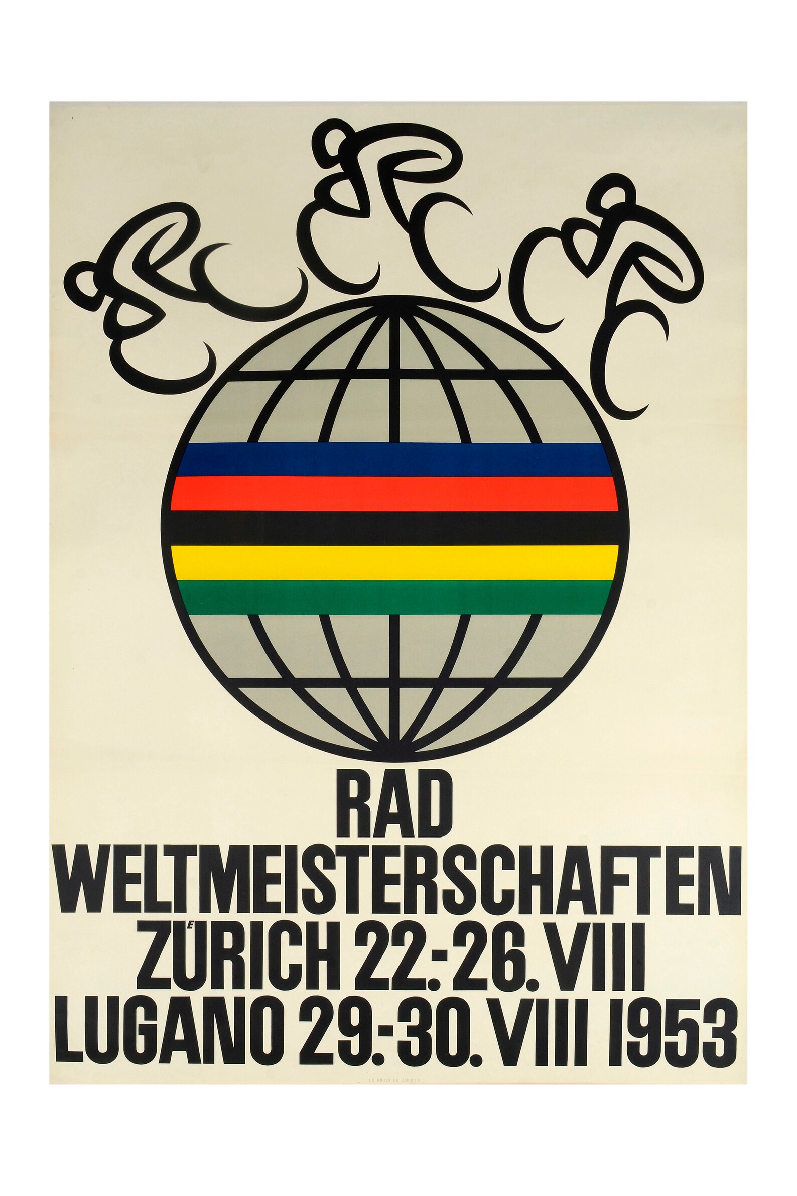 Cartel del Campeonato Mundial de Ciclismo en Ruta de 1953 Etsy España