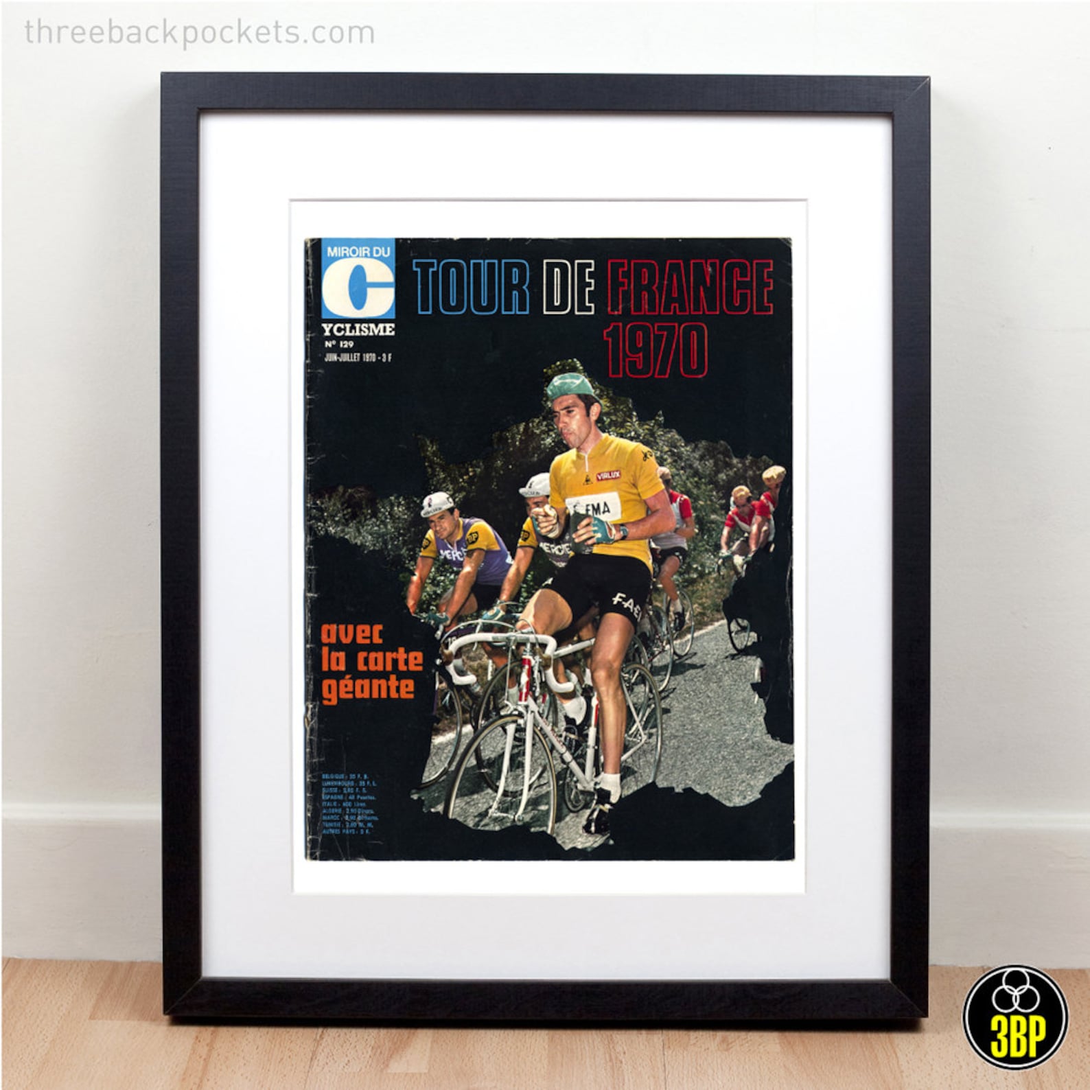 Cyclisme - Carte Itinéraire du 57e Tour de France 1970 la voix du Nord