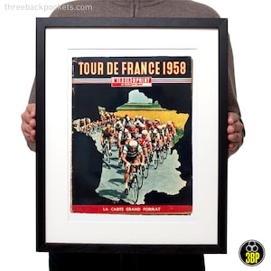 Impresión de la portada de la revista Tour de Francia de 1958