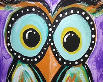 Postcard Funky Owl
