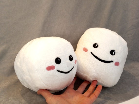 Kawaii Marshmallow Plush Cute Food Pillow Play Food Toy Handmade, 7"x 8" food plush Monster toys