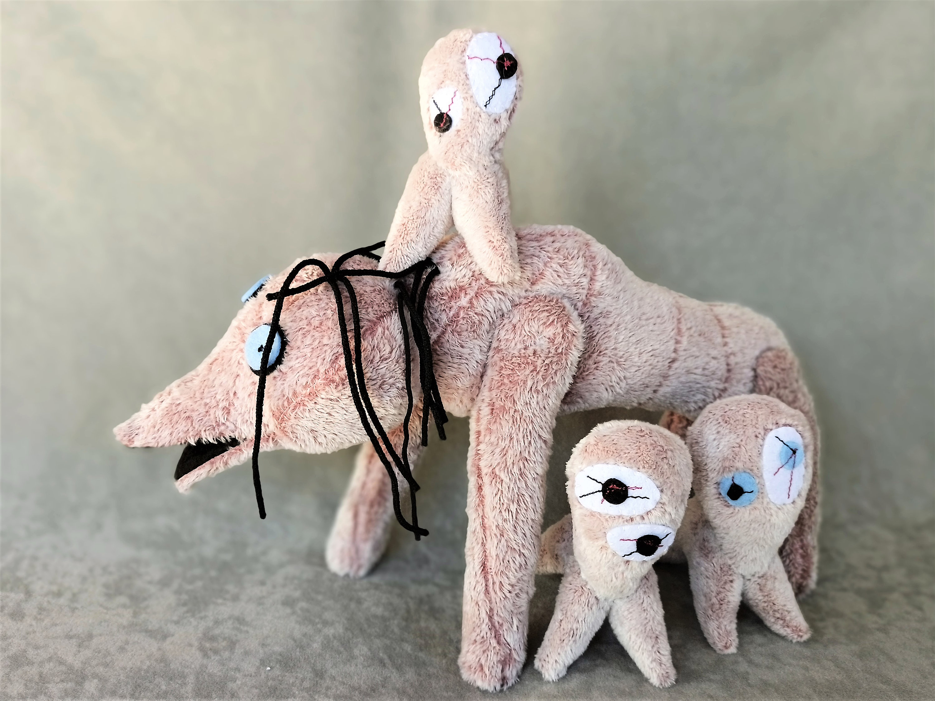 SET Big Charlie and 3 Lil Nagget plush toy Gamer gift toy Monster plushie