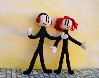 Henry Stickmin Ellie Rose Plush Toy Gift for Gamer Stickmin