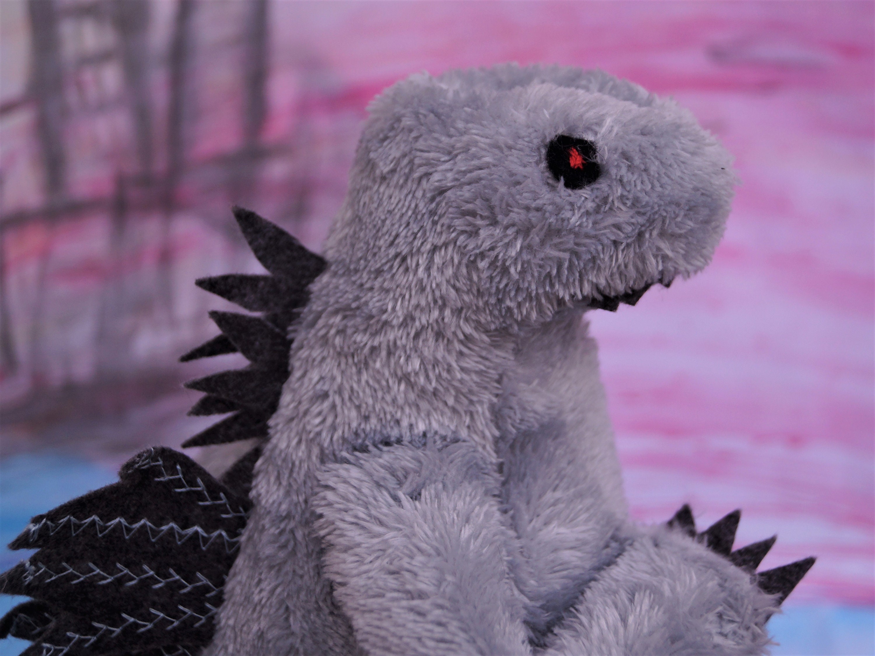 Godzilla toy plush 15 Stuffed monster toy Etsy