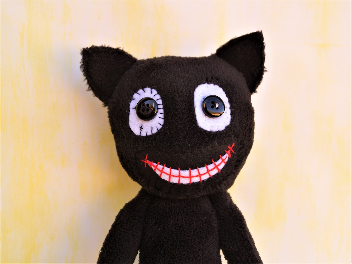 Baby Cartoon Cat 10 Plush Toy Little Monster Etsy UK