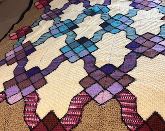 Pattern Print Kaleidoscope Hooded Blanket