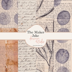 Artistic Collage Paper - Vintage Digital Download, Antique Paper, Vintage Paper Printable, Vintage Ephemera, Digital Download, Junk Journal