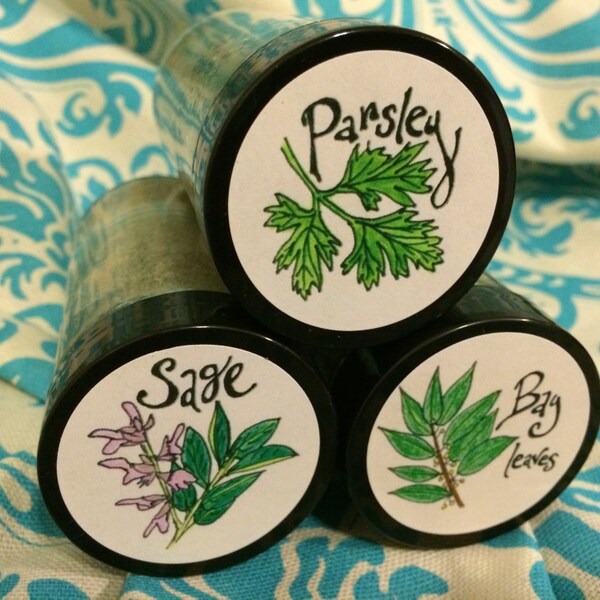 Spice Labels - Hand-Drawn Colorful Cute Labels for Spice Jars (Standard Set)