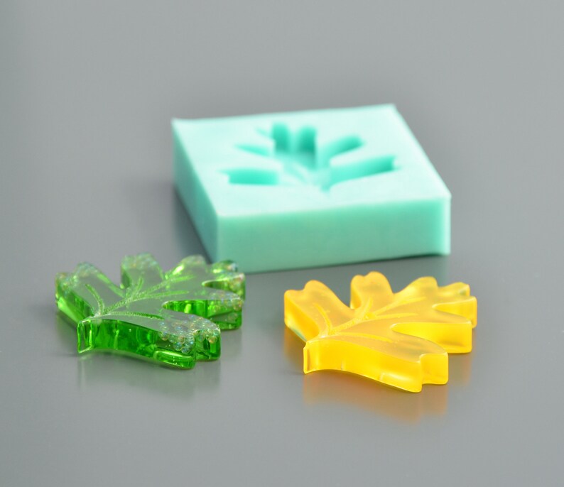 Oak Leaf Silicone Mold 34 Mm 1 3/8 Flat Silicone Etsy