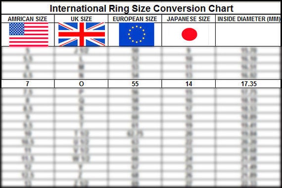 Ring Size Chart European To Us