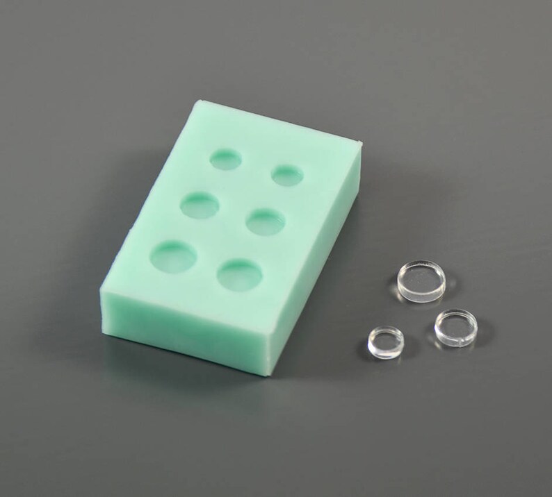 Round flat lenses silicone mold 5 6 7 mm t2 mm 6 pcs Etsy