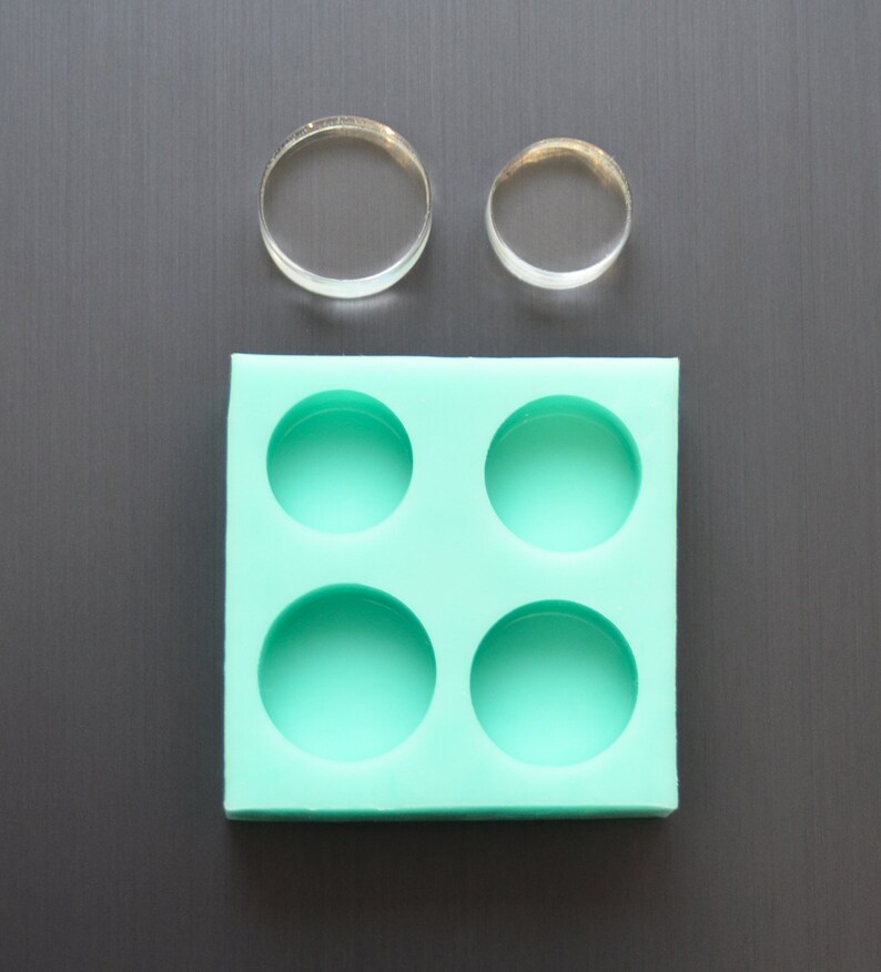 Round flat lenses silicone mold Diameters 1518 mm Etsy