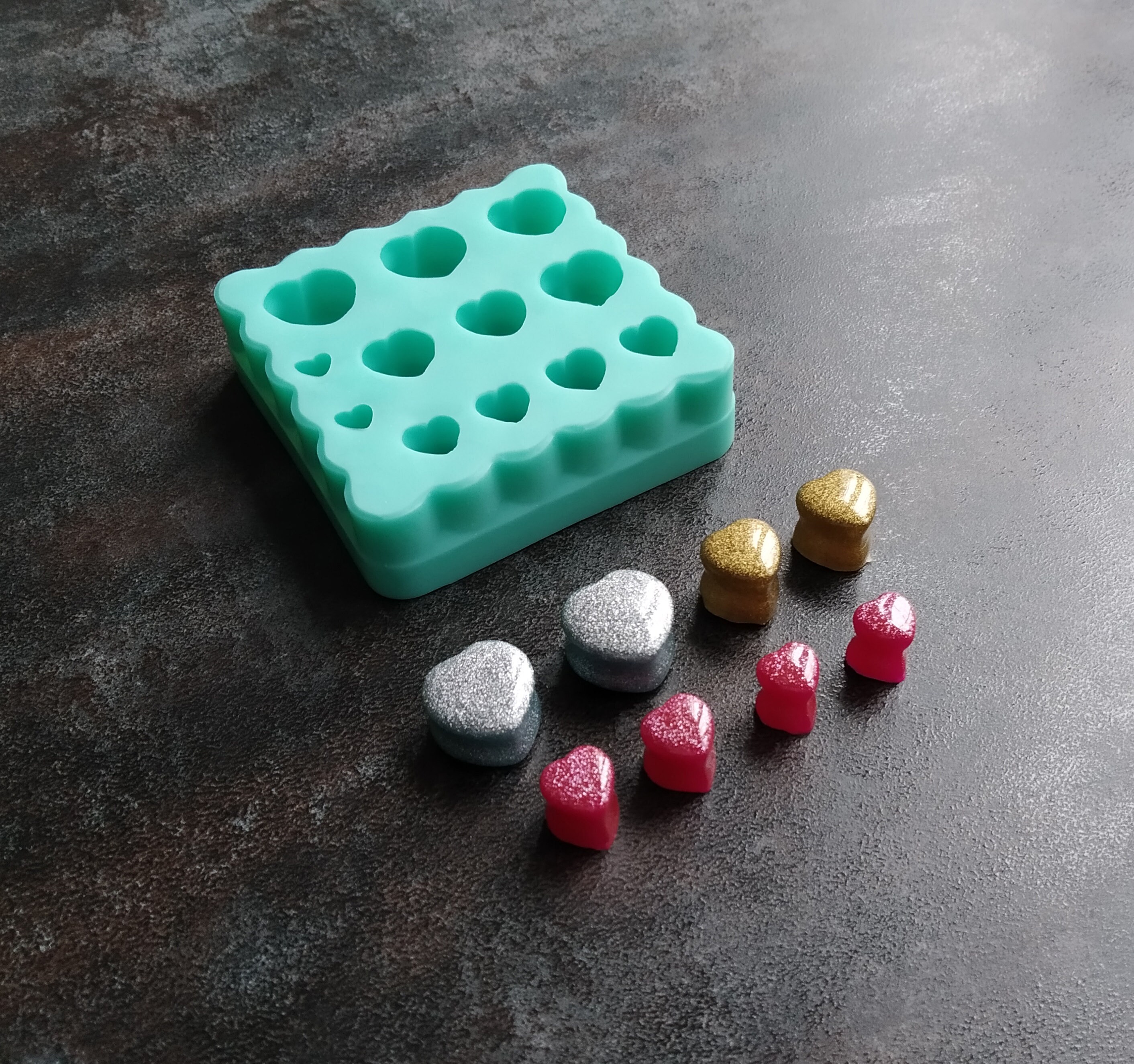 Silicone mold heartshaped ear plugs several sizes Heart Etsy