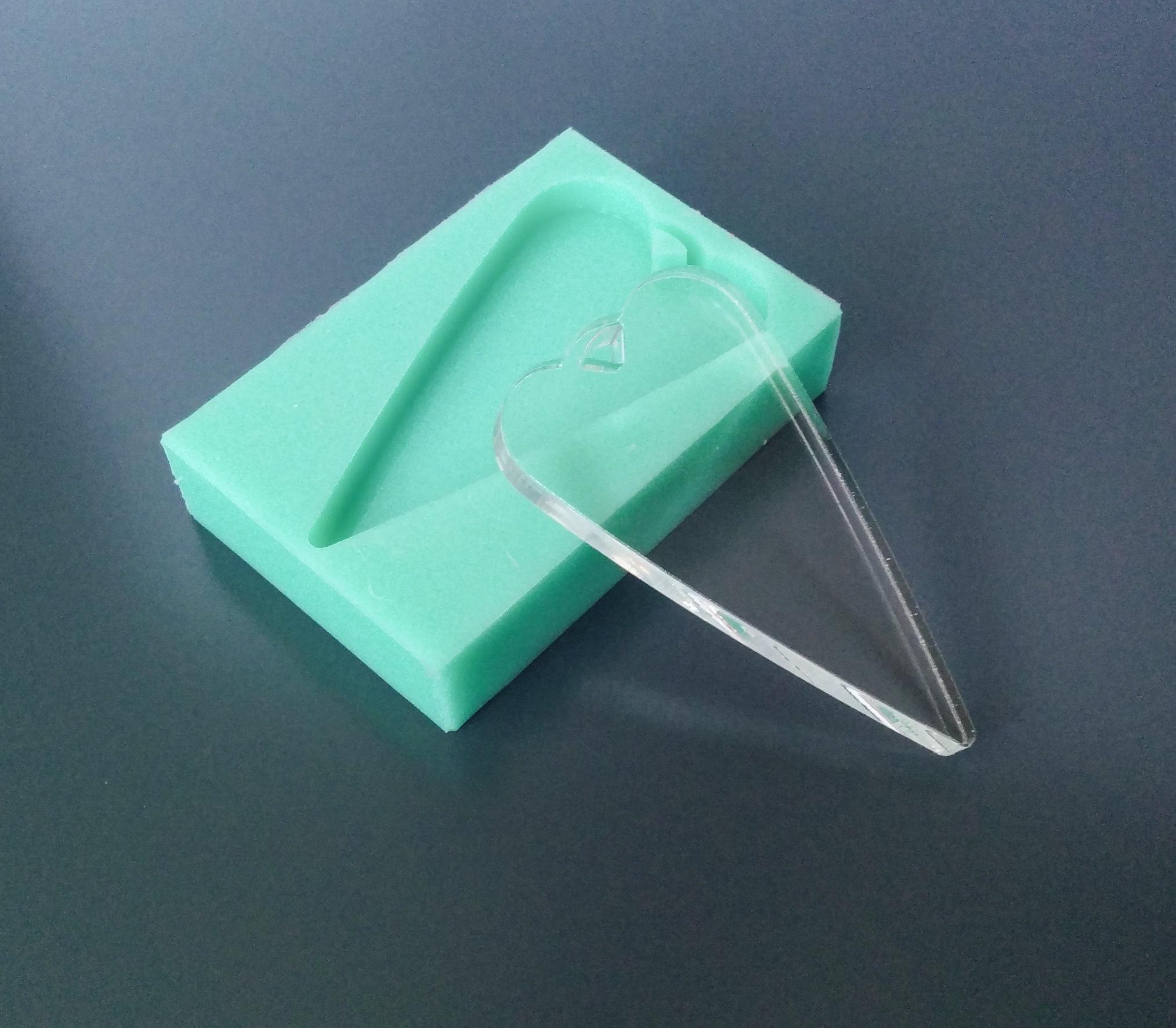 Heart Shaped Silicone Mold 55 X 30 Mm With a Loop Heart Etsy