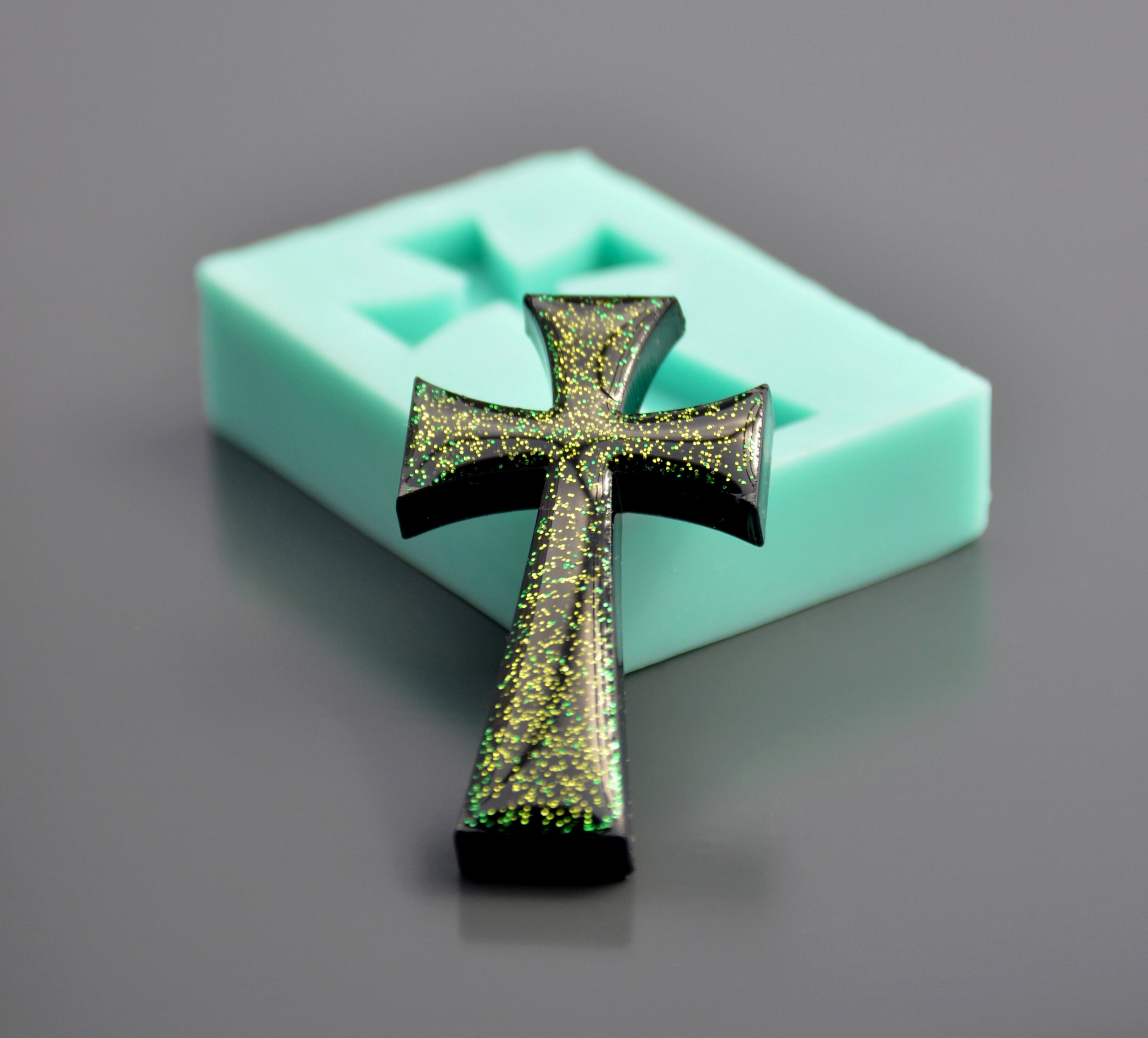 Flat Cross mold 50 mm 2 t 5 mm silicone mold Form Etsy
