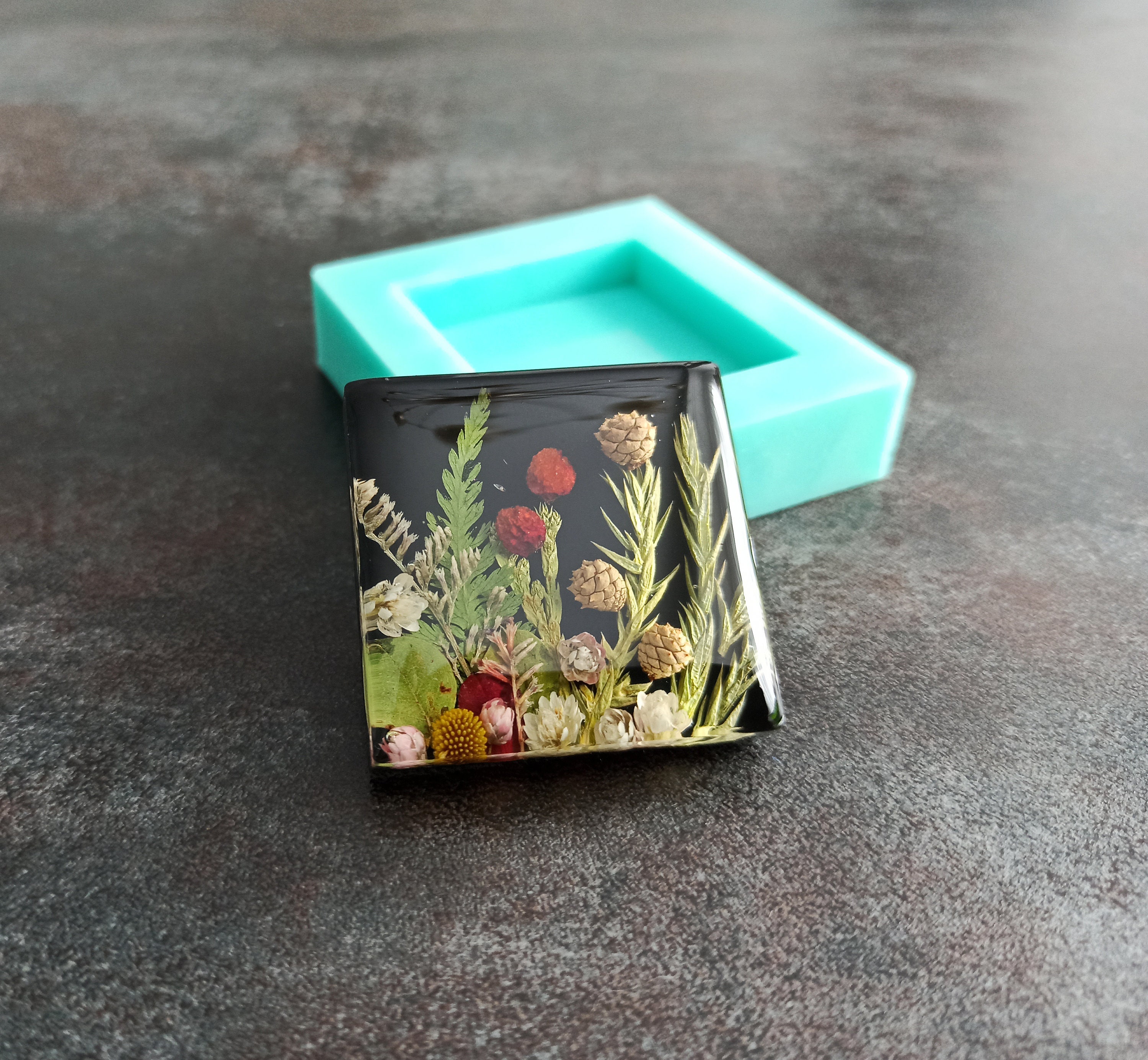 Square Silicone mold 30 40 or 60 mm 1 1/8 1 5/8 Etsy