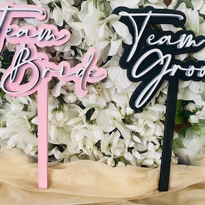 Team Bride & Team Groom Photo Props | Photo Booth Props | Party Photo Props | Wedding Photo Props