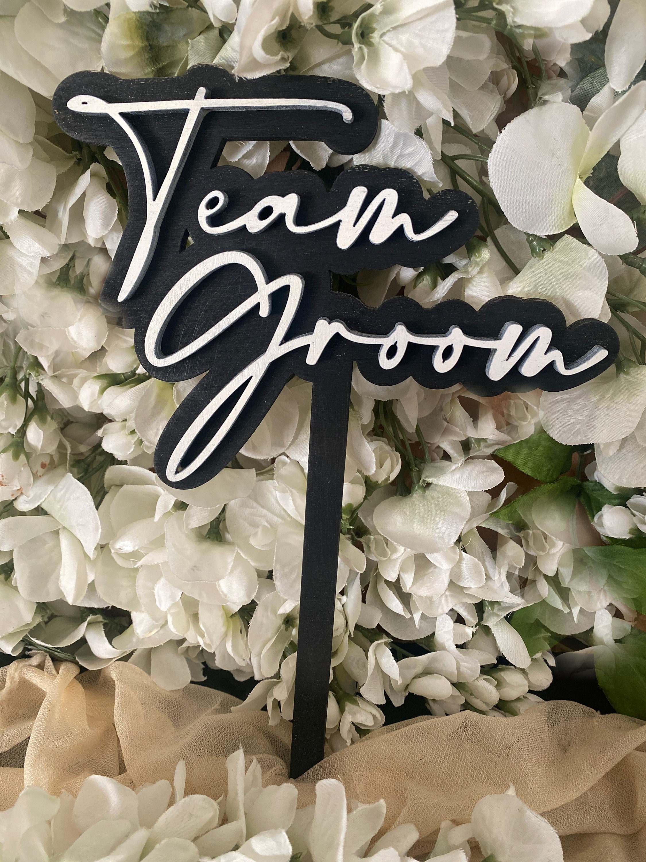 Team Bride & Team Groom Photo Booth Props: Wedding Party Decor - Etsy
