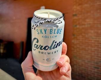North Carolina Beer Candle | 100% Soy Wax | Handmade in a Upcycled North Carolina Brewery Can | Alternative Wax Candle Co.