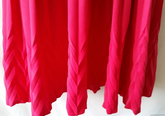 Vintaeg Pink Pleated Dress - image 3