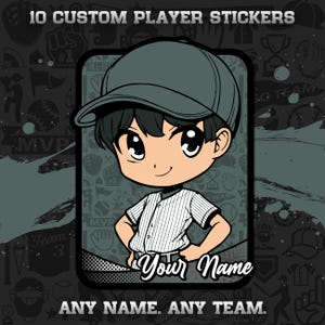 10 Custom Player Stickers - Boy