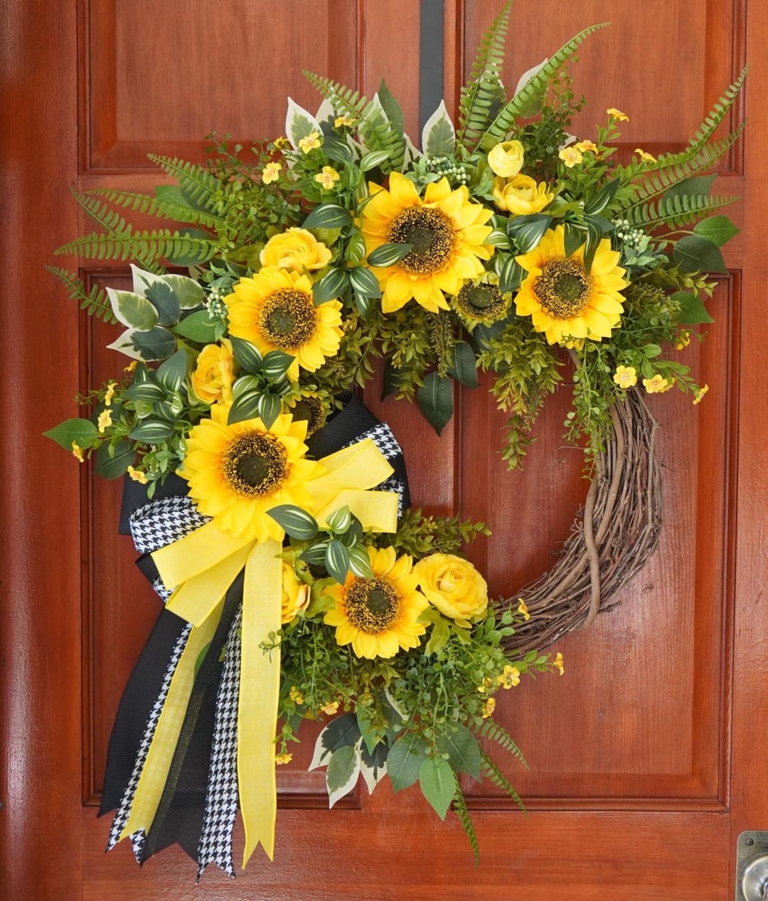 Sunflower Wreath, Yellow Wreath, Summer Wreath, Front Door Wreath ...