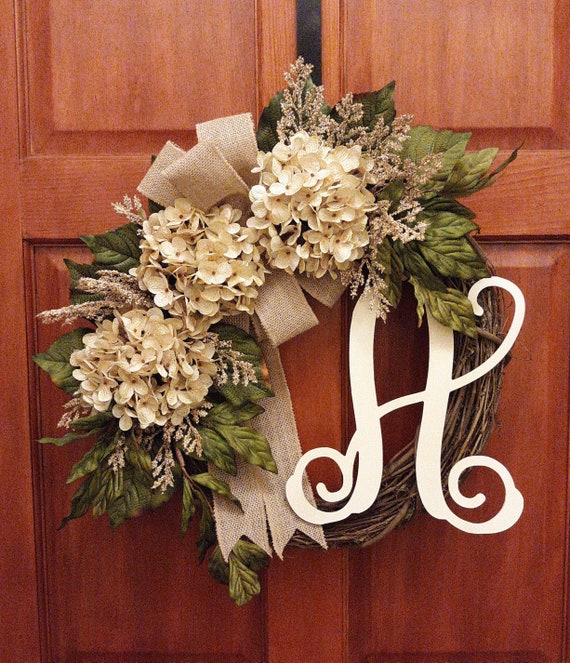 Year Round Door Wreath Hydrangea Wreath All Season Front | Etsy