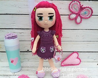 PATTERN - Doll Rosie - crochet pattern, amigurumi pattern, PDF