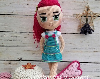 PATTERN - Doll Rose - crochet pattern, amigurumi pattern, PDF